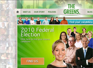 Aus Greens site